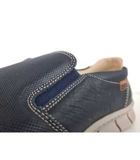 Zapato hombre elásticos Gabon de Baerchi piel azul