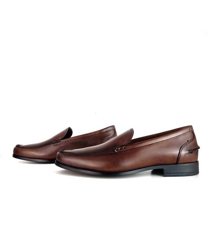 Zapatos mocasines de vestir piel marrón de Baerchi ideal para ceremonias o traje
