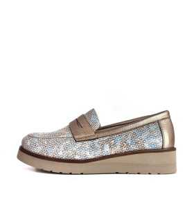 mocasínes cuña piel Noelia perfil