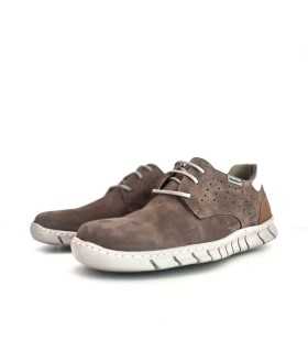 Zapato Himalaya piel topo para hombre con cierre de cordones. Modelo casual y versátil.