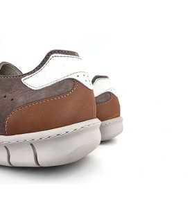 Zapato cordones piel topo para hombre de Himalaya, vista trasera