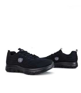 Zapatilla deportiva Runner lady cordones negra de Laura Azaña, vista de los dos perfiles