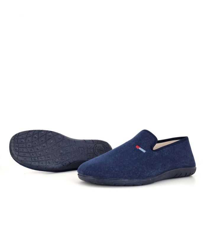 Piso de goma con acabado antideslizante de las zapatillas de casa azules de Cabrera