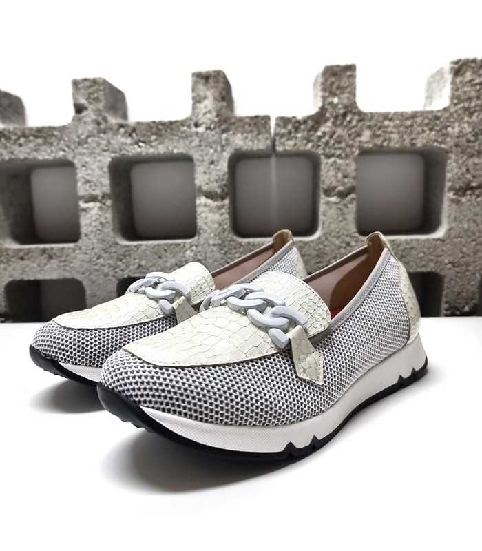mocasínes mujer blanco sport cómodo Doctor Cutillas