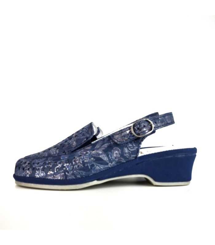Zapato destalonado horm ancho 14 de Lumel azul