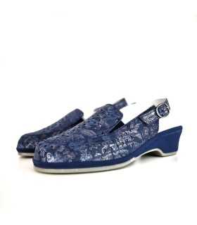 Zapato destalonado horm ancho 14 de Lumel azul