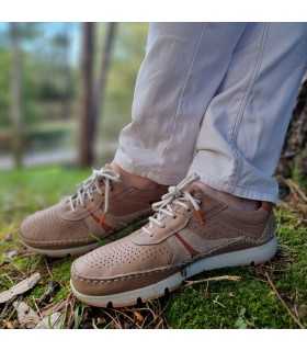 Zapato cordones hombre Virgo de Baerchi beige