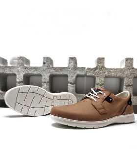 suela zapato sport marron de hombre Luisetti ultraligera flexible vista inferior