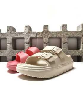 Diseño inspirado en Birkenstock de chanclas Nicoboco beige o rosa