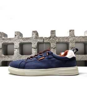 Zapatilla hombre casual Viver de Paredes perfil lateral en azul marino