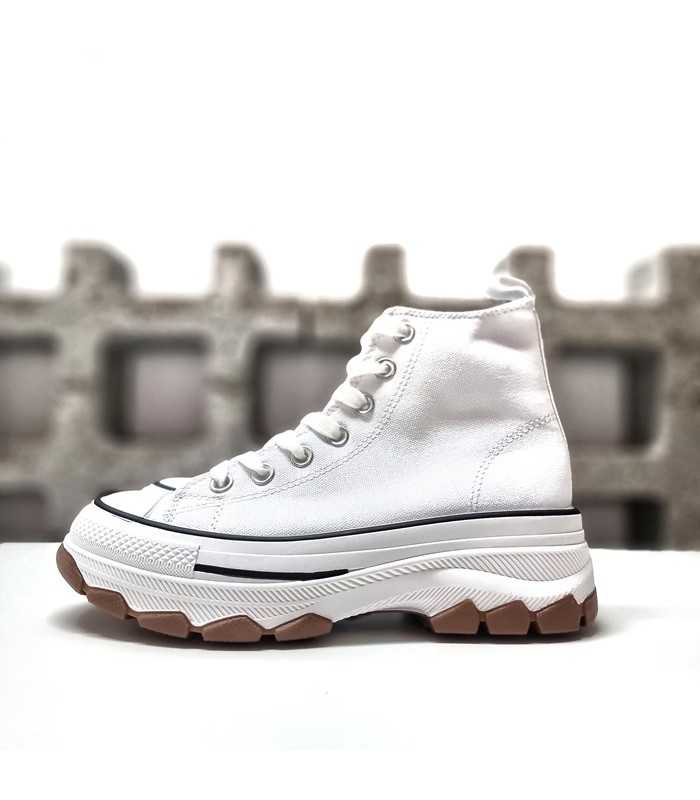 Foto de perfil:
Bota sneaker lona blanca mujer con plataforma casual