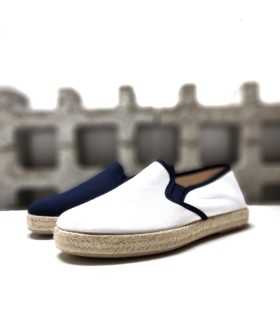 Comparativa de Alpargata blanca o azul de hombre en azul y blanco