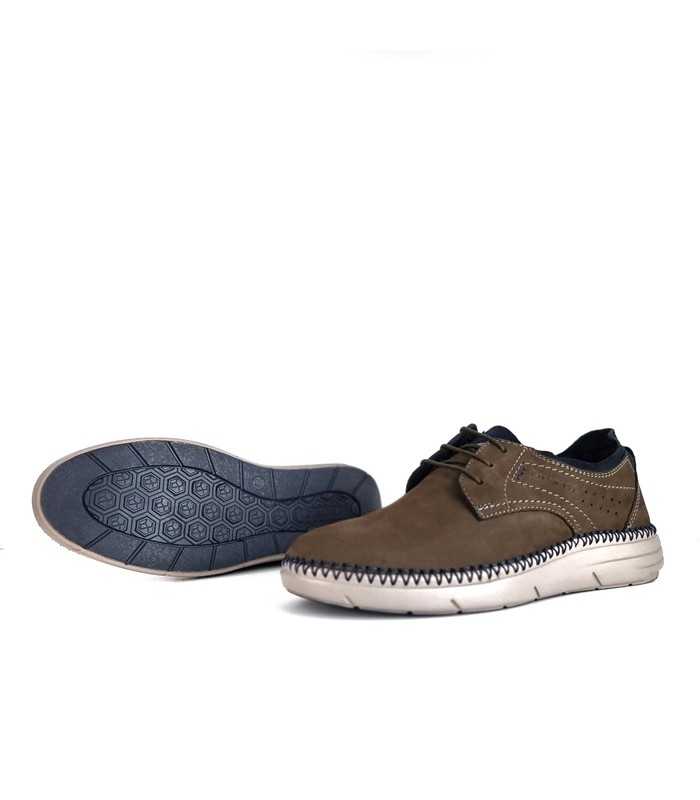 zapato blucher verde cosido a mano
