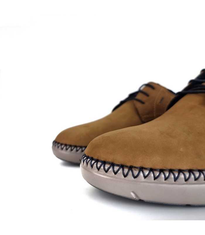 Zapato cordones hombre de Luisetti, detalle de cosido en puntera