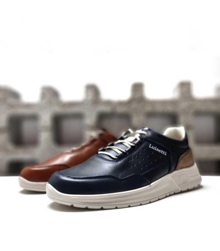 Zapato Barak flexible y cómodo cordones de Luisetti azul o marron