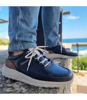 Zapato Barak flexible y cómodo cordones de Luisetti azul