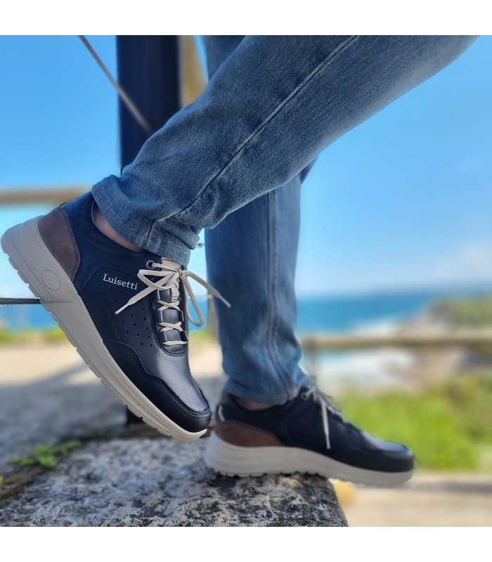 Zapato Barak flexible y cómodo cordones de Luisetti azul
