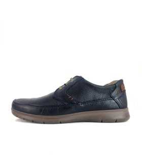 zapatos sport hombre piel azul marino Luisetti perfil