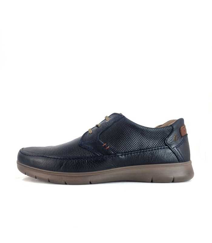 zapato sport hombre piel azul marino Luisetti perfil