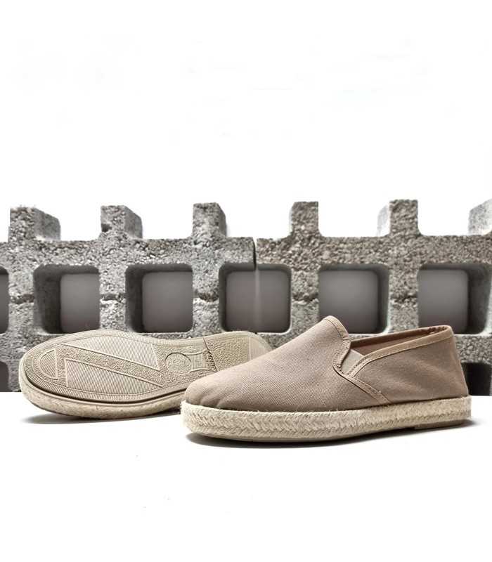 Suela goma alpargata beige hombre con vira esparto Calzahome