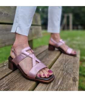 Sandalia mujer tacon medio Tati rosa de Nival