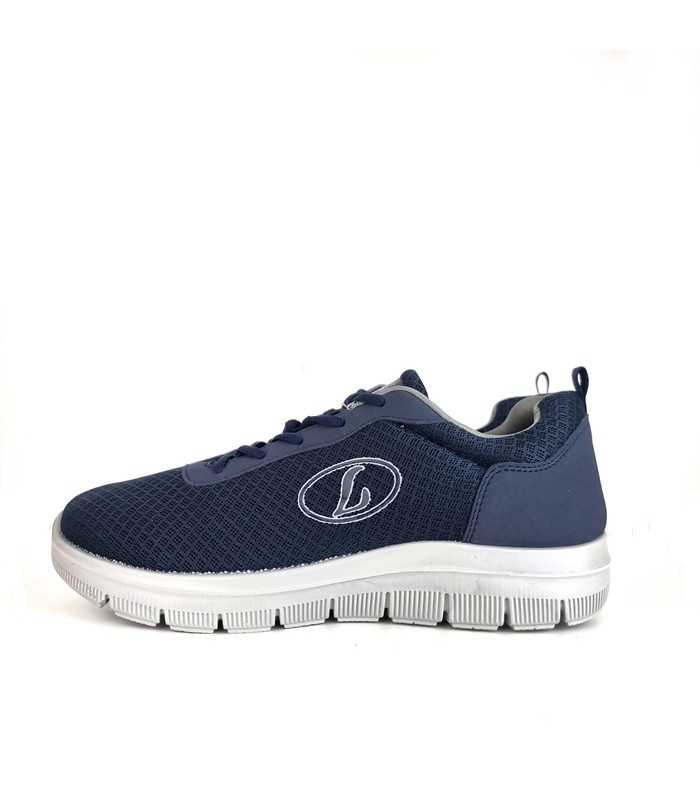 Zapatilla deportiva azul Luisetti vista de perfil
