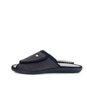 zapatillas casa descalza con velcro hombre, vista de perfil
