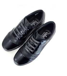 vista superior de Zapatos piel negro mujer