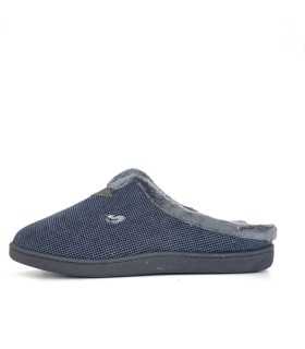 vista lateral de Zapatilla descalza hombre Plumaflex azul