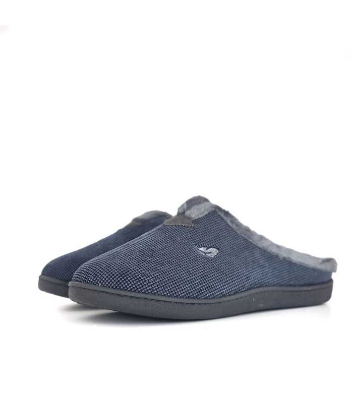 vista  semi lateral de Zapatillas descalza hombre Plumaflex azul