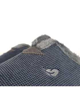 vista del tejido calido azul de las zapatillas de plumaflex de hombre