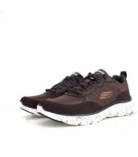 Vista de medio perfil de Zapatilla deportiva hombre marrón Flex Advantage de Skechers