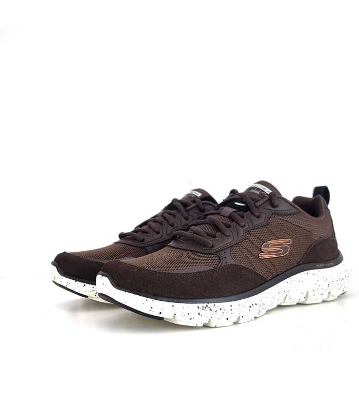 Vista de medio perfil de Zapatilla deportiva hombre marrón Flex Advantage de Skechers