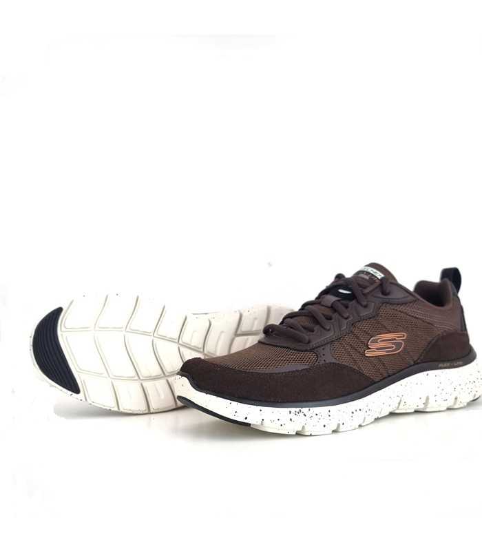 Suela de goma flexible de Zapatilla deportiva hombre marrón Flex Advantage de Skechers