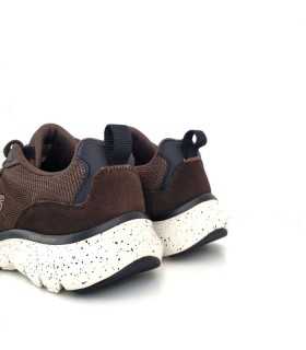Vista trasera de Zapatilla deportiva hombre marrón