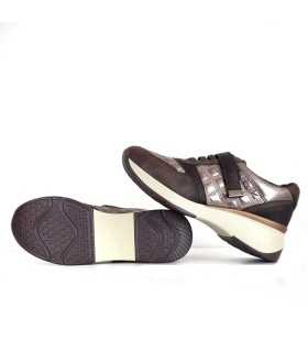 Suela del zapatos deportivos marrones mujer Mysoft con cuña de 4.50 cm en la parte trasera y 1.50 cm en la delantera