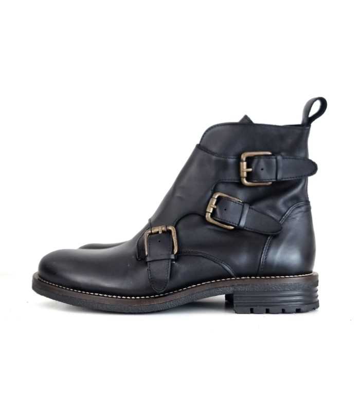 perfil de las botas de hombre negras de hold