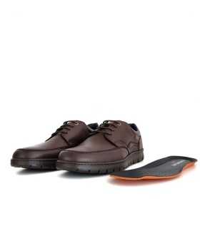 plantilla extraible de Zapatos cordones hombre marrón