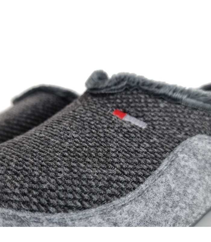 detalle de tejido de Zapatilla cerrada hombre espiga gris