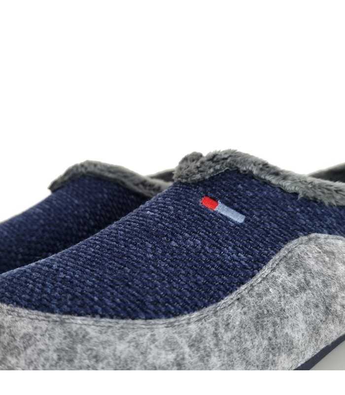 detalle de tejido de Zapatillas cerrada hombre espiga azul