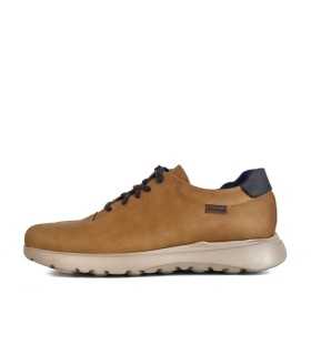 Vista de perfil del zapato de hombre en piel amarillo de Himalaya.
