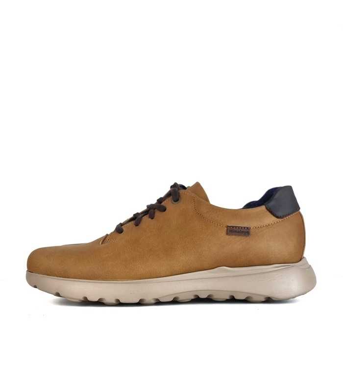Vista de perfil del zapato de hombre en piel amarillo de Himalaya.