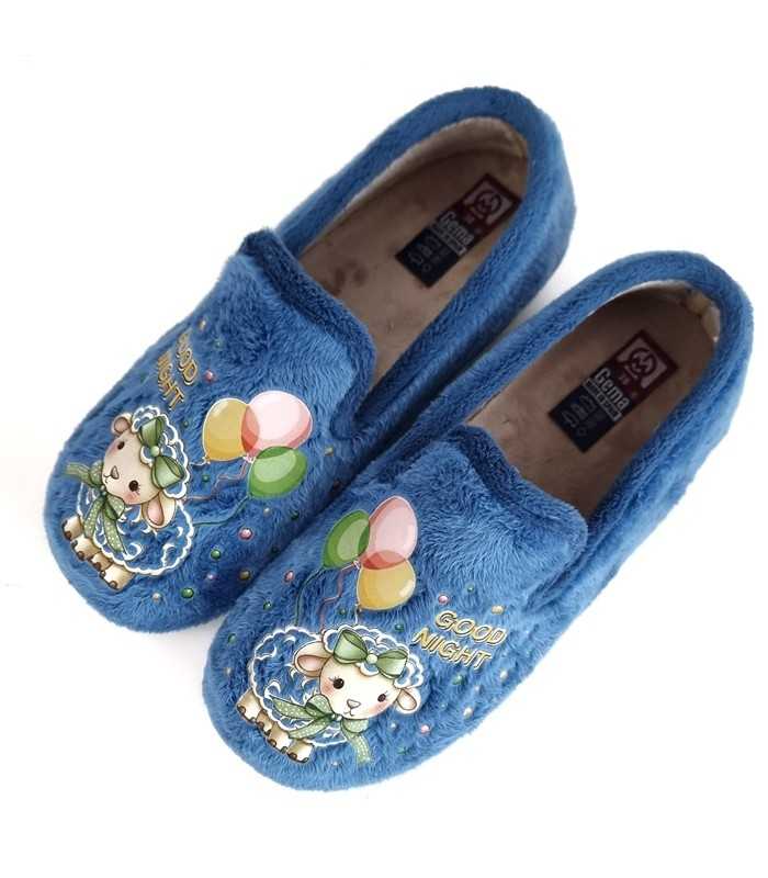 Zapatillas casa mujer Oveja vista desde arriba