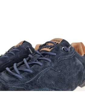 detalle de cierre cordones Deportivo piel Kangaroos hombre azul