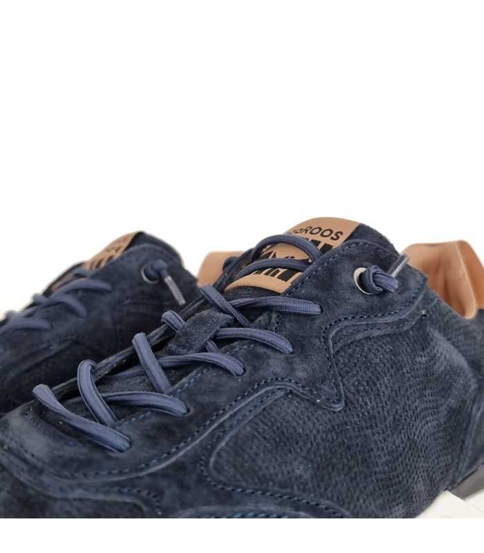 detalle de cierre cordones Deportivo piel Kangaroos hombre azul