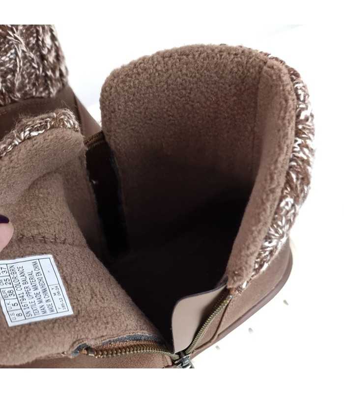 Imagen del forro de chenilla suave con plantilla Warm Tech Memory Foam  en bota marron