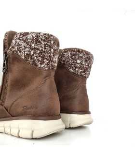 remate de punto de Bota mujer Collab Skechers marron