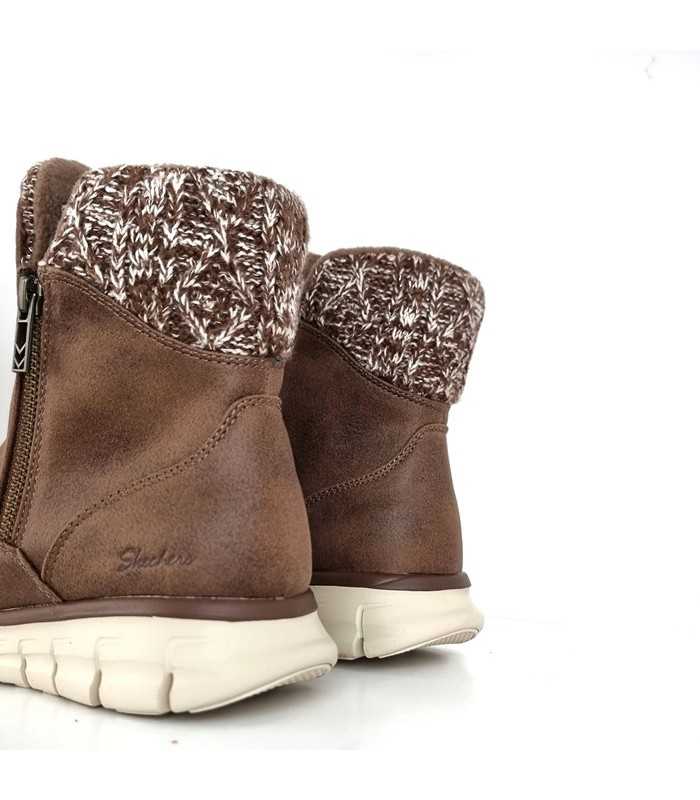 remate de punto de Bota mujer Collab Skechers marron