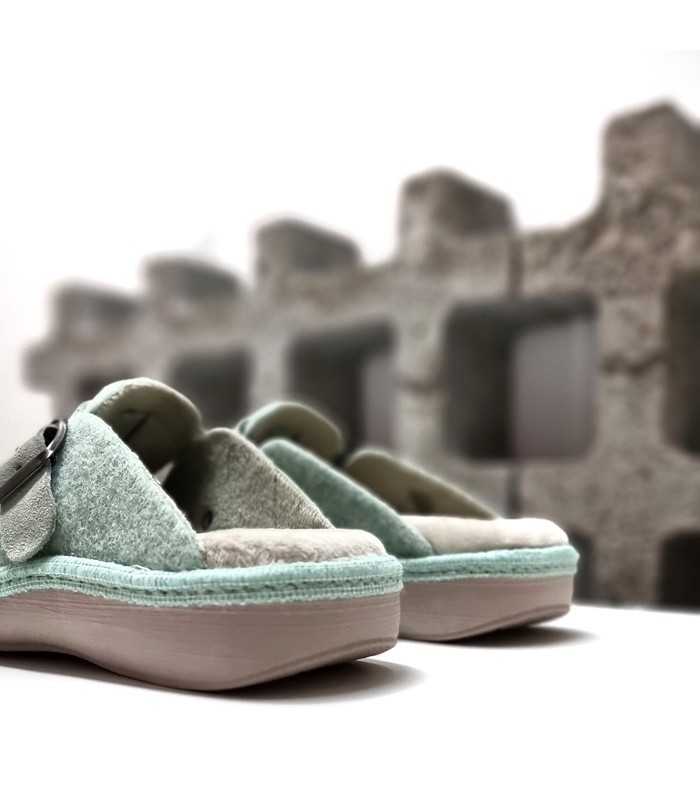 Zapatillas casa mujer Elfo aguamar forro aterciopelado