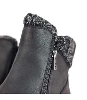 remate de punto de Bota mujer Collab Skechers negra